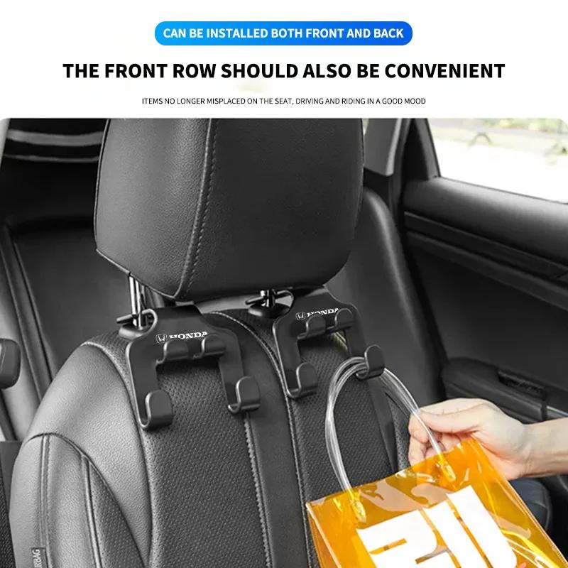 1/2pcs Double Head Hooks Car Rear Seat Headrest Hanger Hook For Honda Civci FIT CRV Accord Jazz HRV Dio Stepwgn Prelude Odyssey aja256