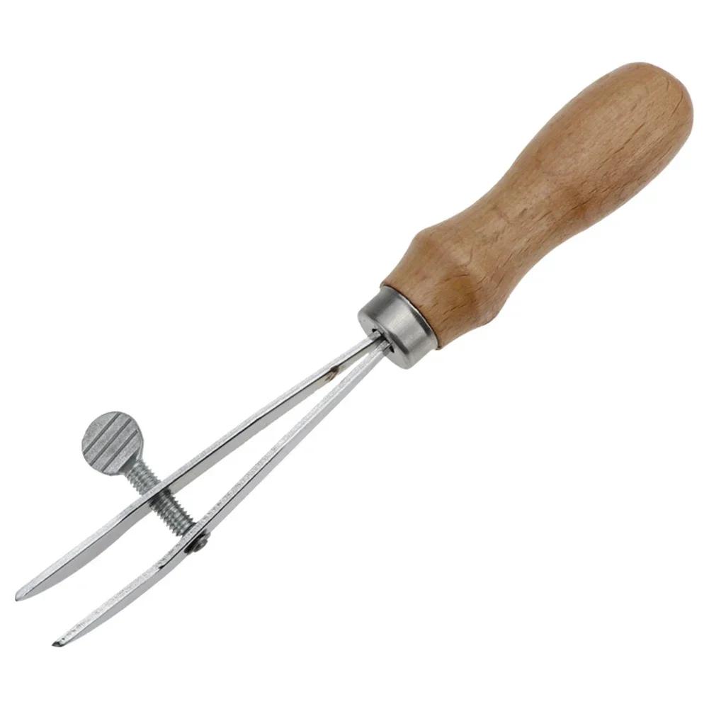 Adjustable Leather Edge Creaser Scriber Crimping Scalloped Crimper Wood Press Line Craft Tool For DIY Handmade Stitching Groover
