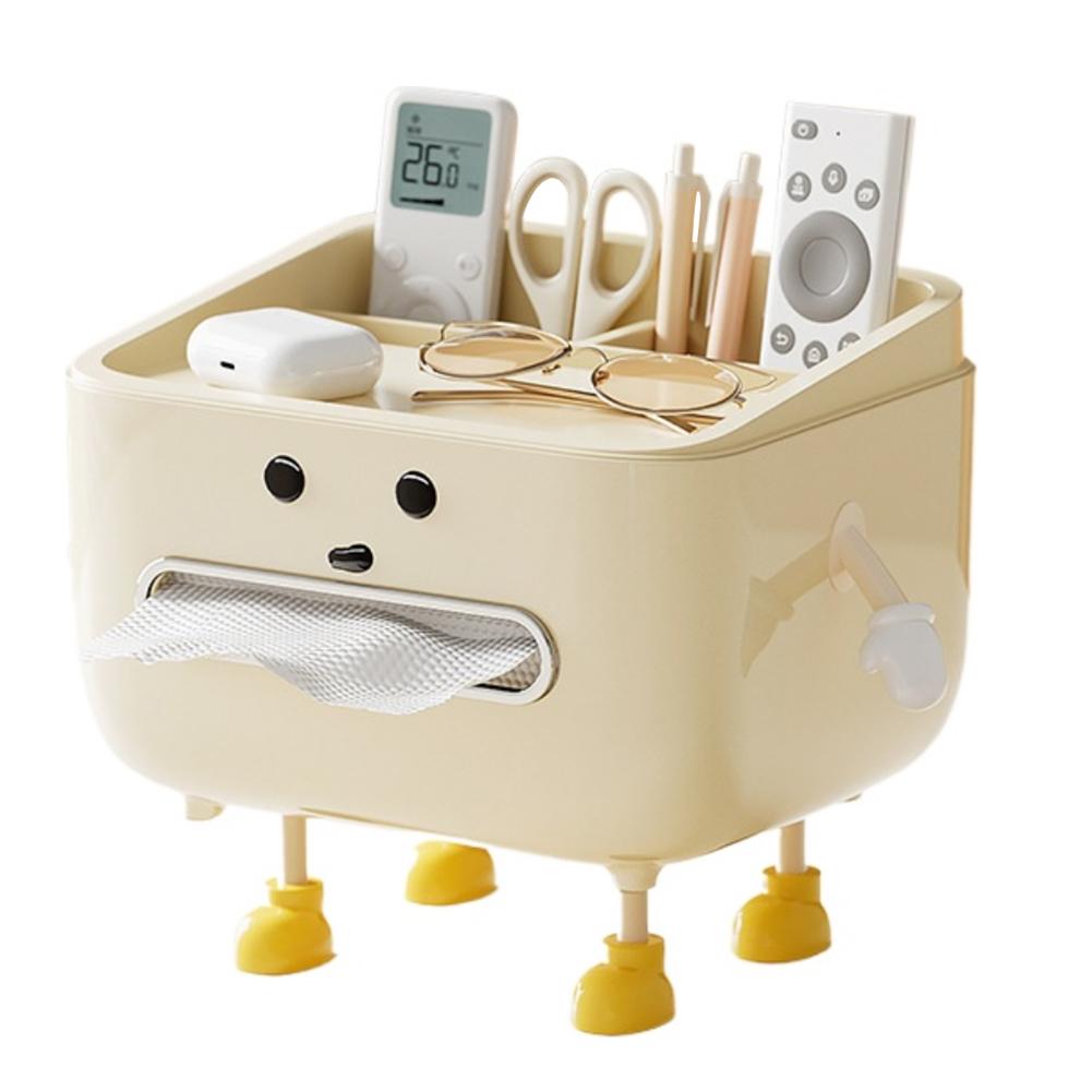 Kawaii Back To School Paper Towel Box Household Living Room Bedroom Bedside Multi-function Student Dorm Desktop Organizer Box