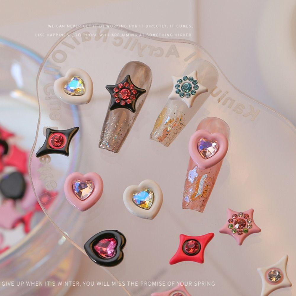 

10pcs/bag Y2K Style Colorful Dopamine Nail Ornament Nail Jewelry Nail Art Decorations Spice Girls