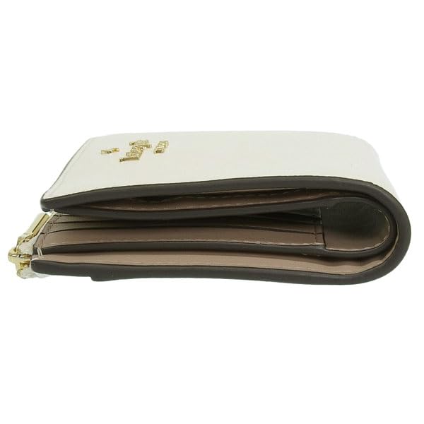 Kate Spade Women's Bifold Wallet, Compact, Outlet Brand, Leather, Ivory, Madison Small L Zip Wallet, MADISON SM LZIP WAL KH615 100% Authentic.