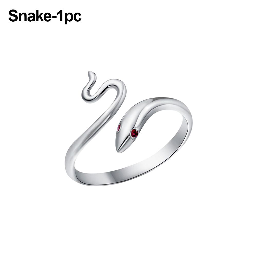 Adjustable Rotatable Bee Fox/Snake Knitting Loop Crochet Ring Yarn Guides Finger Wear Thimble Ring