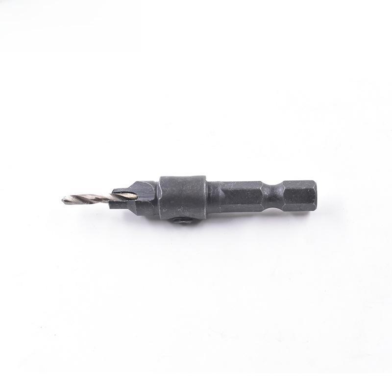 Senkbohrer-Set mit Sechskantschaft für die Holzbearbeitung – Integration von Anfas- und Lochöffner aus Schnellarbeitsstahl