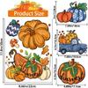 DIYDEC 6 Sheets Fall Window Clings Double-Sided Window Stickers with Orange Maple Leaves Pumpk Blue Truck Thanksgiving Window Decals for Autumn Home