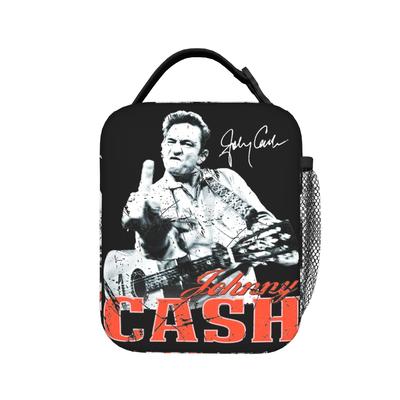 Rock N Roll Music Rebel Johnny Cash Insulated Lunch Bag Leakproof  Lunch Container Cooler Bag Lunch Box Tote Work Bento Pouch