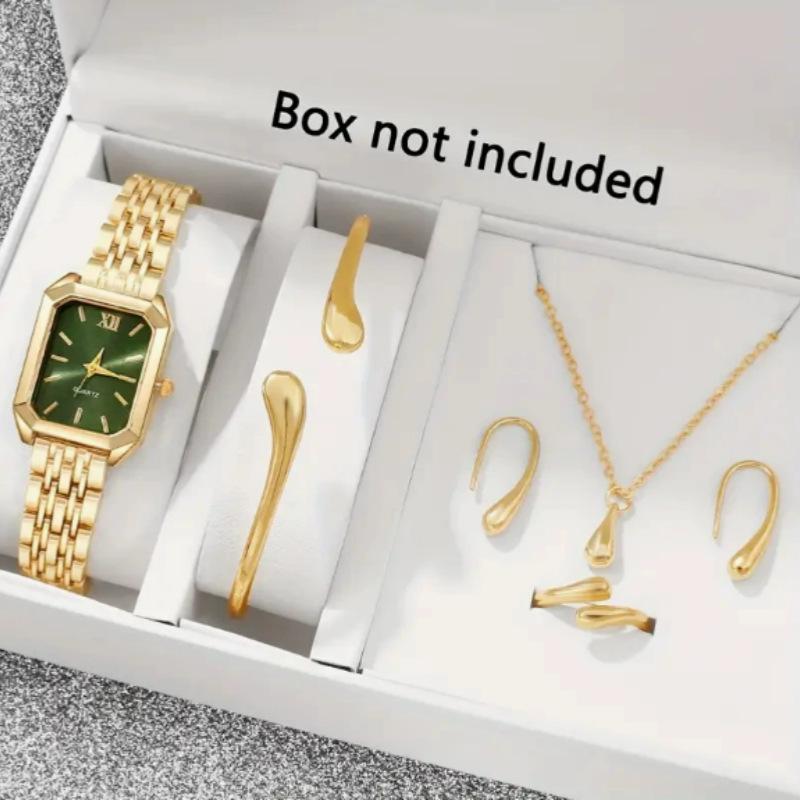 

Popular Light Luxury Niche Women S Watch Set, Female Student Fashion Square Watch Jewelry 6-Piece Set bulk price