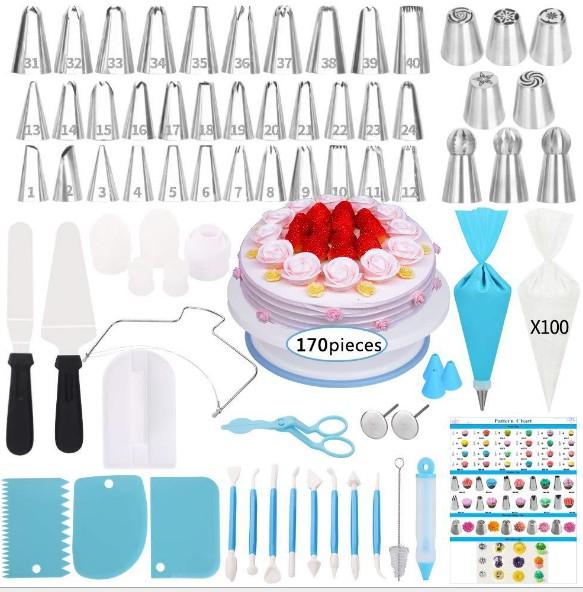 

Wholesale Different Type Turntable Tools Set Rotating Decorating Tips Set / Cake Stand / Decorating Kit t