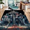 Kreuzritter Ritter Polyester Teppich, Weiche Indoor Matte für Bürostuhl, Wohnzimmer, Schreibtisch - Dekoratives Home Office Teppich Design