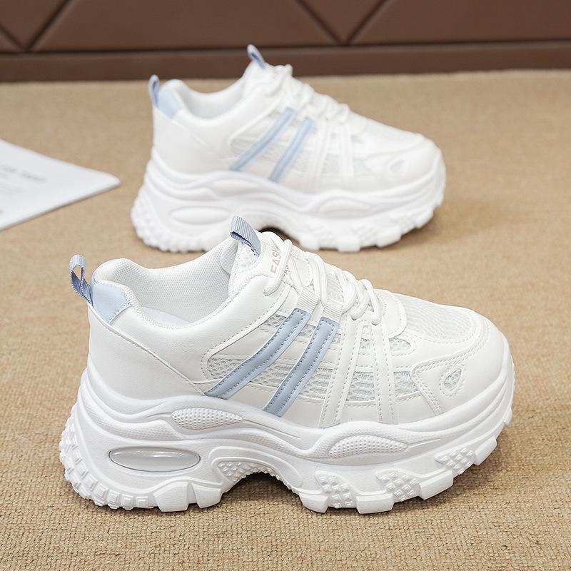 Herbst neue Plattform-Sneaker, leichte atmungsaktive Laufschuhe mit weicher Sohle, Mesh-Dad