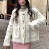Women's Fashion Casual Solid Color Print Autumn Winter Long Sleeve O-Neck Sweaters