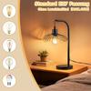 Lampe de table - NETTLIFE - Style industriel - Noir - Douille E27 - Métal