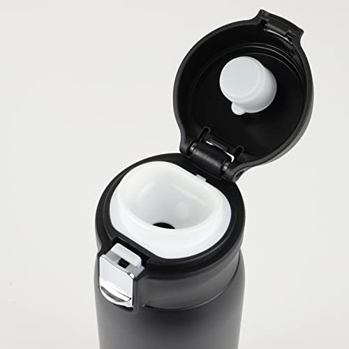 PEARL METAL HB-4759 Matte Black 500ml Lightweight One-Touch Mug, Cafe Mug Porter