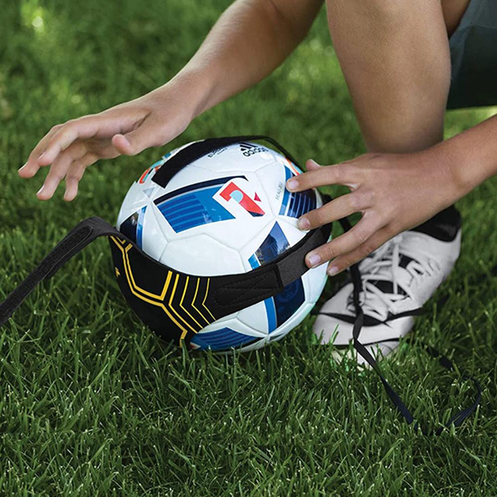 Football Kick Trainer Adjustable Soccer Ball Training Nylon Cloth Soccer Trainer Solo Belt Elastic Auxiliary Fitness Equipment