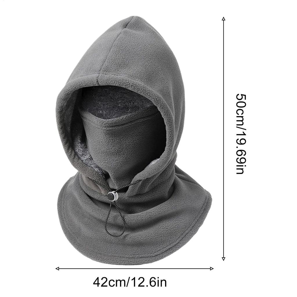 Winter Hood Hat Windproof Warm Adjustable Drawstring Headwear Winter Face Hood For Cold Weather Cycling Outdoor Work Hiking