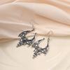 Dark Punk Style Earrings Retro Black Bat High-end Halloween Earrings