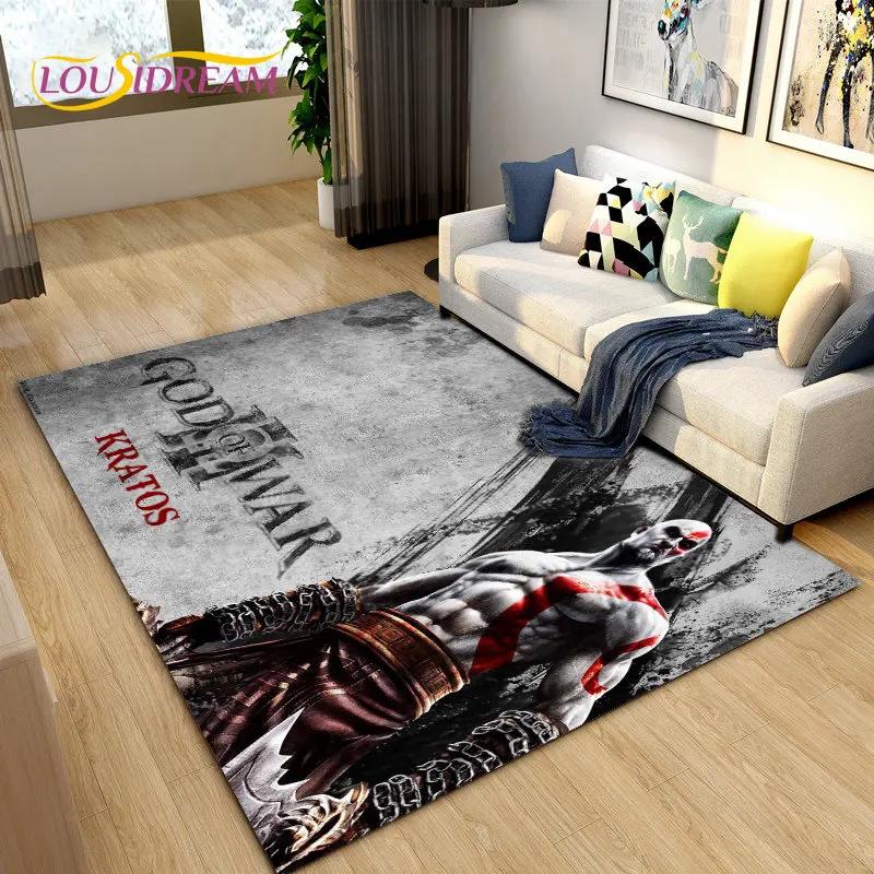 God of War Game Gamer Area Rug Large,Carpet Rug for Living Room Bedroom Sofa Doormat Decoration,Kids Play Non-slip Floor Mat