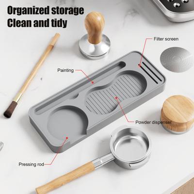 Coffee Press Powder Stand Coffee Tamping Pad Food-Grade Silicone Mat Smooth Non-Porous Surface Easy Clean Barista Tool