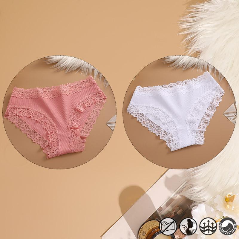 2 Teile/satz Baumwolle Unterwäsche Für Frauen Sexy Spitze Gerippt Floral Thongs Weibliche Atmungsaktive Feste T-back Bikini S-XL Sexy spitze Höschen