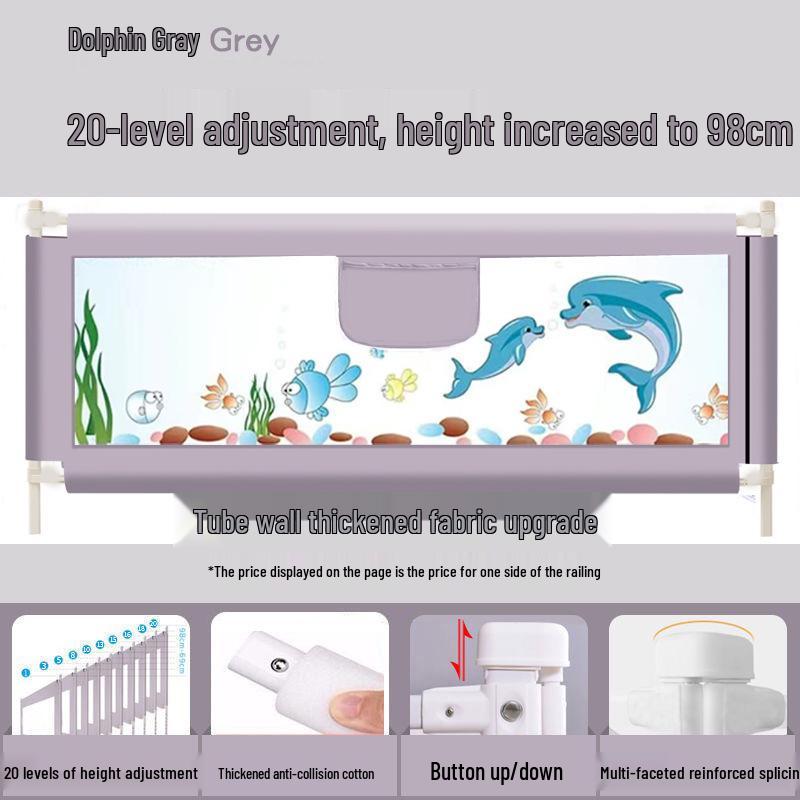 Baby Bed Rail Guard: Raised Anti-Fall Barrier for Cribs