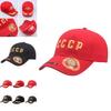 Cccp Ussr Russian Cap Adjustable Baseball Hat For Men And Women Black And Red Embroidered Couplecap