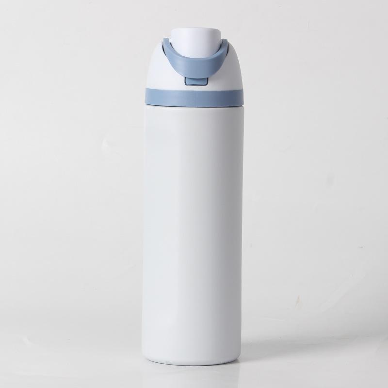 1 Stück Edelstahl Isolierte Wasserflasche Große Kapazität Kreativ Dual-Use Klappdeckel Sportkessel