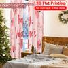 2D Flat Printing  2pcs Floral Valentines Popular Minimalist Curtains Semi-Sheer Curtains Thermal Insulation   and Room Darkening