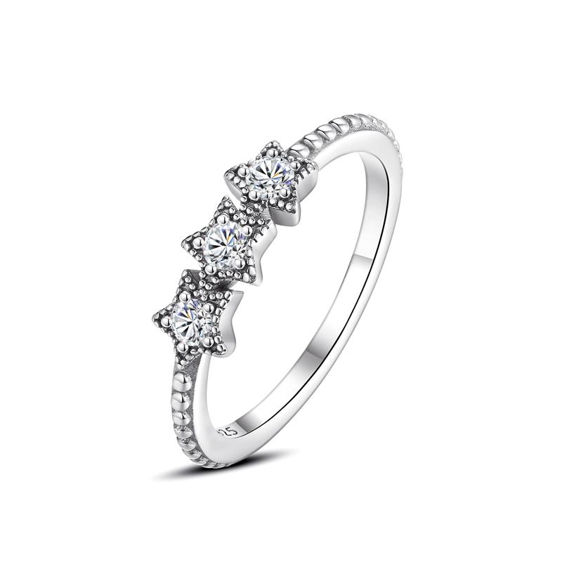 Original 925 Sterling Kupfer Ring Liebesherz Gabelmond Mond Sonne Ringe Kristall Roségold Für Frauen Hochzeitsgeschenk Luxus Zirkon