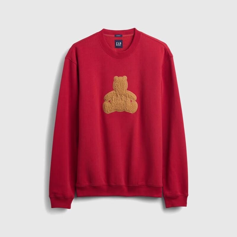 Gap Unisex 2025 Winter Bear Logo Fleece Crewneck Sweatshirt