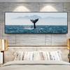 Landscape Canvas Painting Seascape Whale Tail Posters and Prints Wall Art Pictures Bedroom Living Room Home Decor No Frame