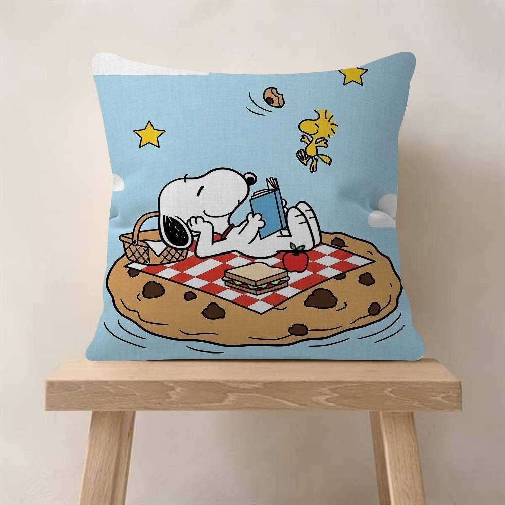 Art Cartoon SSnoopys Pillow Cover Sofa Cushion Cover Home Room Decoration Children Gift