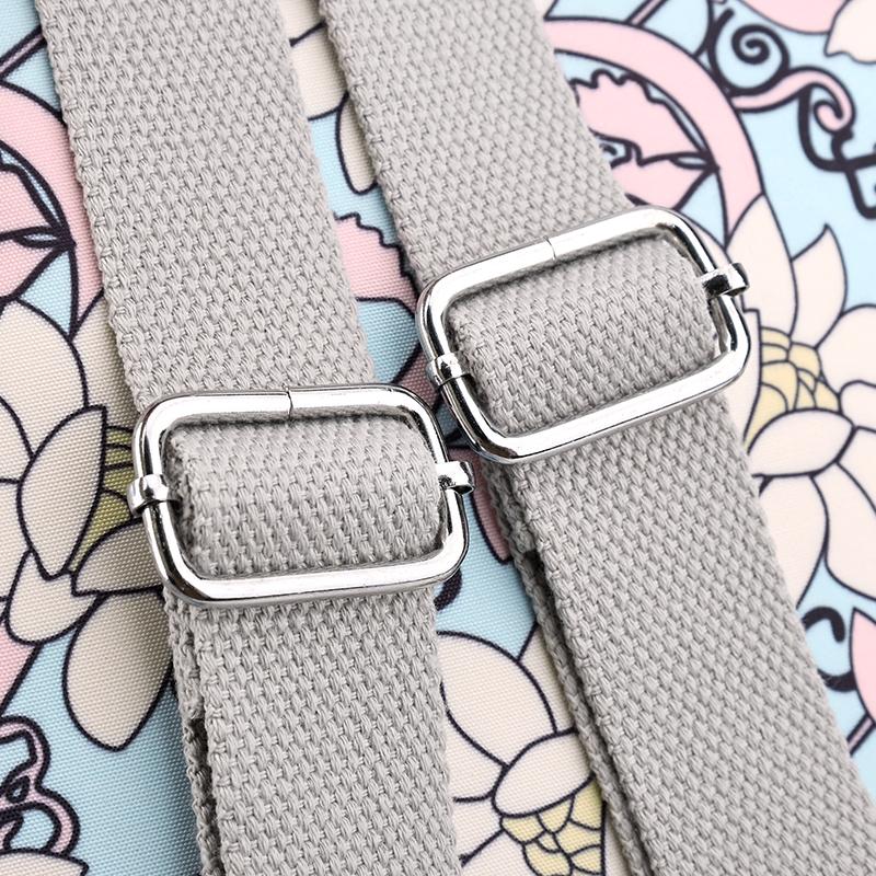 Printed Nylon Backpack Lightweight Travel Backpack