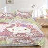 3pcs 45th Anniversary of Hello Kitty Printed Bedding Set, Soft and Comfortable Quilt Cover for Bedroom, Guest Room (1 Duvet Cover + 2 Pillow