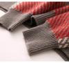 Women's Korean-Style Retro Plaid Knit Cashmere Sweater - Loose Fit, Thick Long Sleeve Pullover