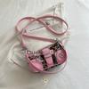 Truck Bag with Vintage Texture, Women's Bag Featuring Chain Strap, Heart-shaped Stars, Single Shoulder Crossbody Bag