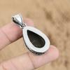 Marokkanischer Schlammriss Fossilstein Vintage Mutter Perlmutt Boho Anhänger 925 Sterling Silber