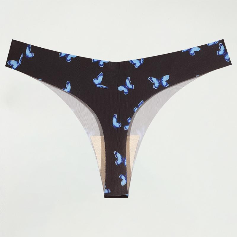 Ultra-thin Seamless Underwear Women's Panties Sexy Graphic Print Thongs Female Low-Waist Stretch G Strings Comfort Lingerie New
