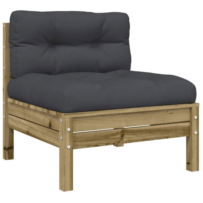 VidaXL Garden Sofa Without Armrests and Cushions, Seat with Backrest, Outdoor Patio Backyard Terrace Furniture, 838160