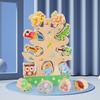Wooden Animal Bead Balance Tree Building Blocks Develops Balance Skills Large Beads Characters)