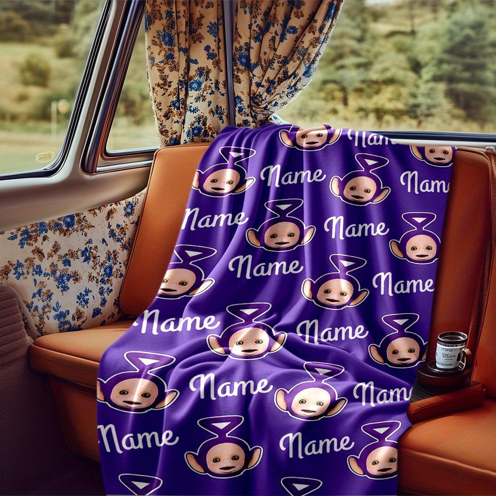 Teletubbies Blanket Personalized Name Soft Comfortable Stylish Blanket Car Blanket Perfect For Travel Camping Outdoor Home Suitable For All Seasons