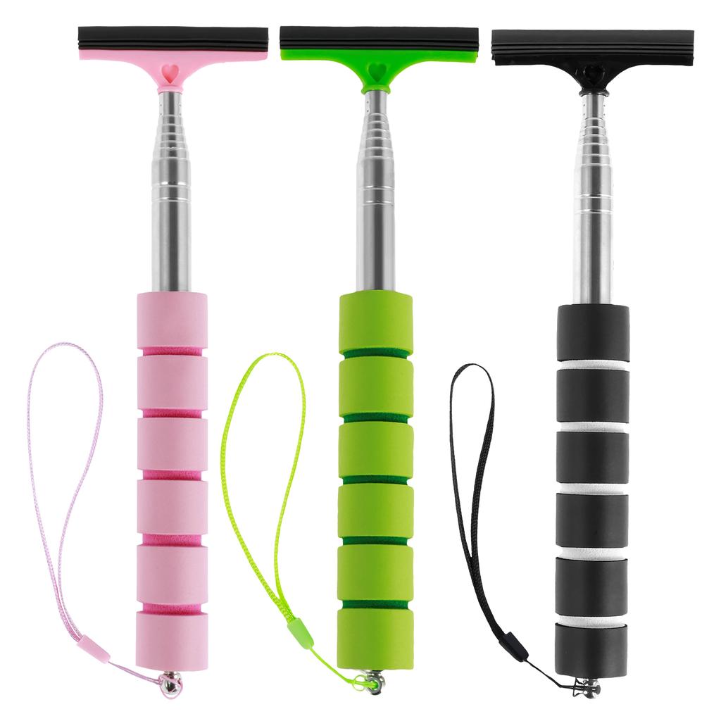 1/3PCS Car Side Mirror Squeegee Telescopic Car Mirror Squeegee Multifunctional Car Rearview Mirror Wiper 38.5Inch Car Windshield