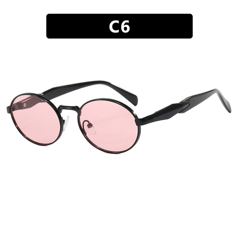 

Latest Ladies Sun Glasses Glasses Casual Elliptical Durable Metal Metal Sun Eyeglasses Trendy Outdoor Vintage Trend Street Eyewear High End Glasses