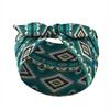 Wide Boho Print Headband Elastic Turban Headwear Casual Bohemian Hair Bands  for Yoga Biker