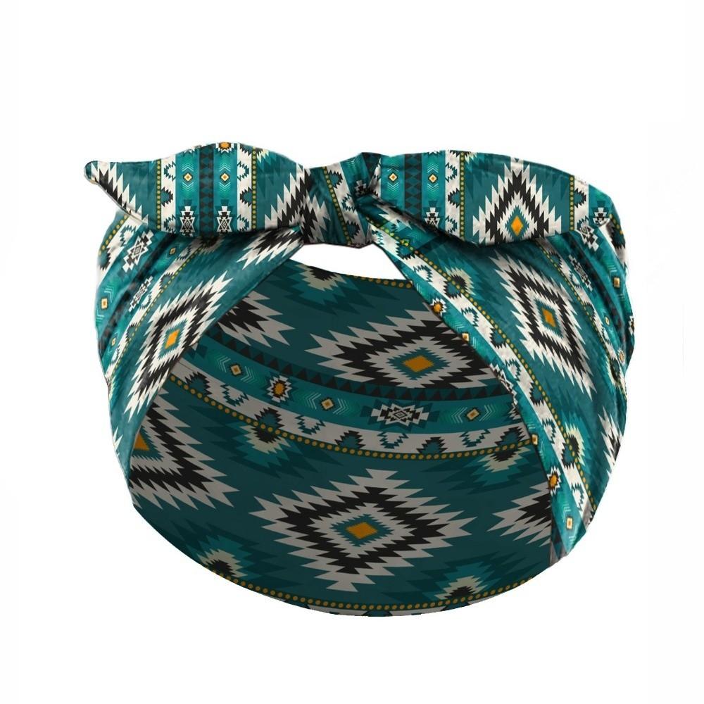 Wide Boho Print Headband Elastic Turban Headwear Casual Bohemian Hair Bands for Yoga Biker