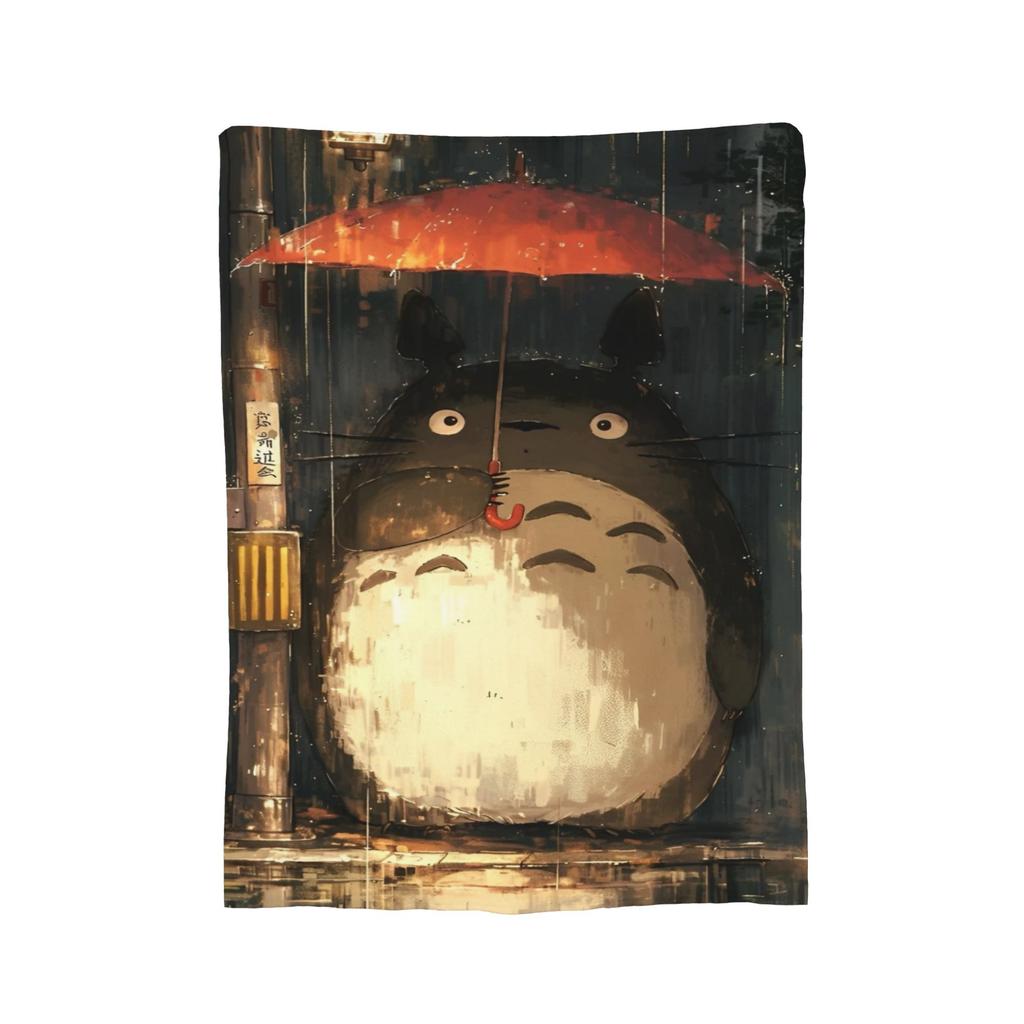 Cute T-Totoros Miyazaki Hayao Blanket Flannel Textile Decor Multi-function Super Soft Throw Blankets for Bed Office Bedspread