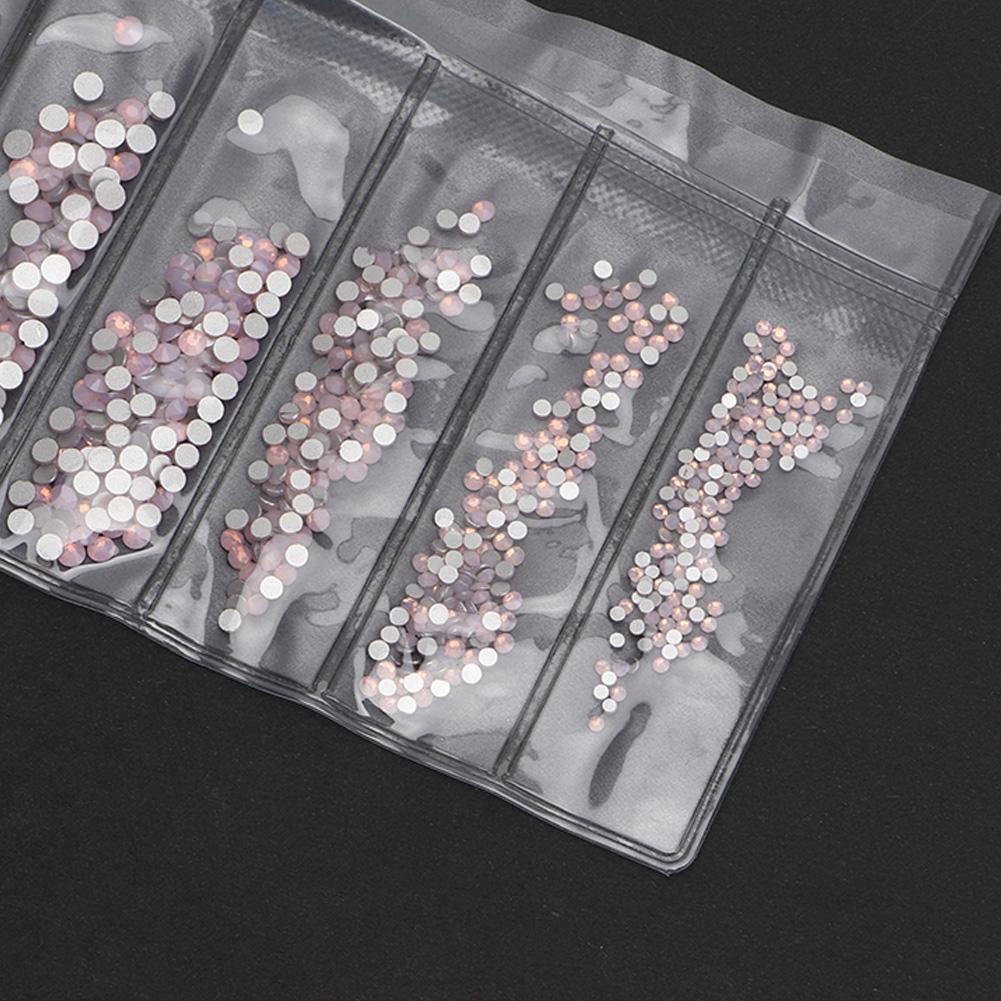DIY Colorful Crystal Glass Nail Art Rhinestons Decoration Costumes Material Package(Pink Opal)
