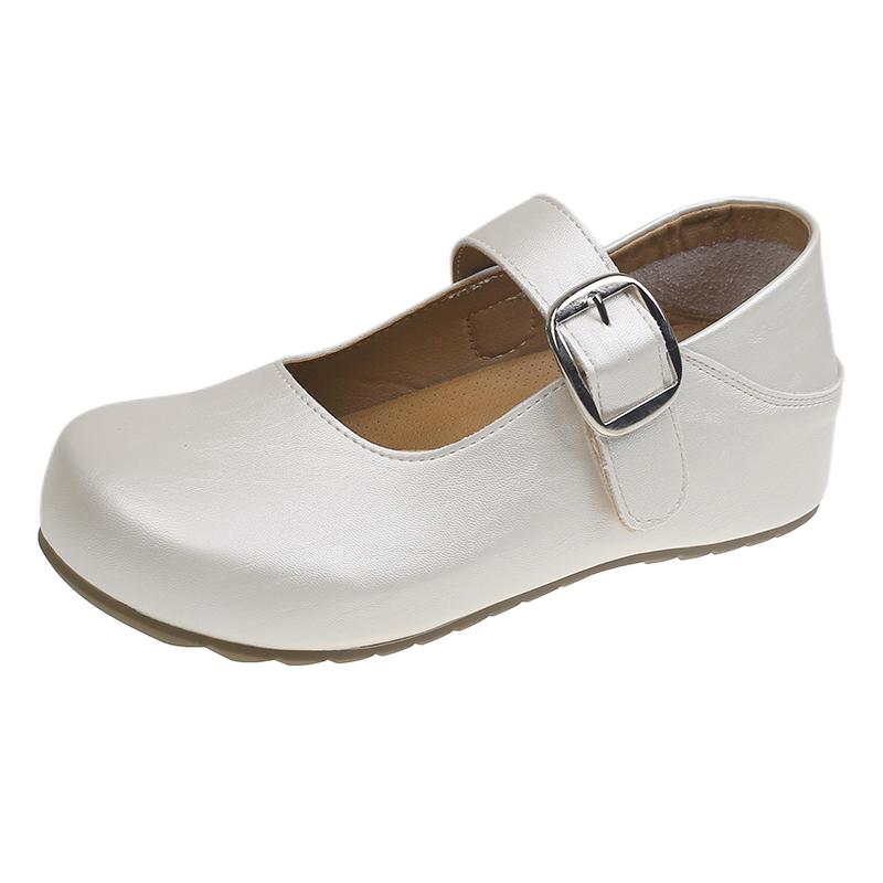 

Fashion Fashionable and simple Wear Flat Bottom Shoes Spring Summer New Style Ultra Soft Retro Slip-On Microfiber round Toe Rubber Sole 40