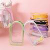 Colorful Transparent Protector Case Cable Organizer Box for 17cm Plush Dolls Display Bag With Keychain Earphone Bag