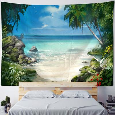 Sea View Tapestry Wall Hanging Bohemian Home Decoration Polyester Fabric Used For Living Room, Bedroom, Dormitory, Fast Shipping