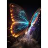 Colorful Pink Purple Butterfly Poster Abstract Glowing Butterfly Wings Print Canvas Painting Living Room Decor Wall Art Pictures