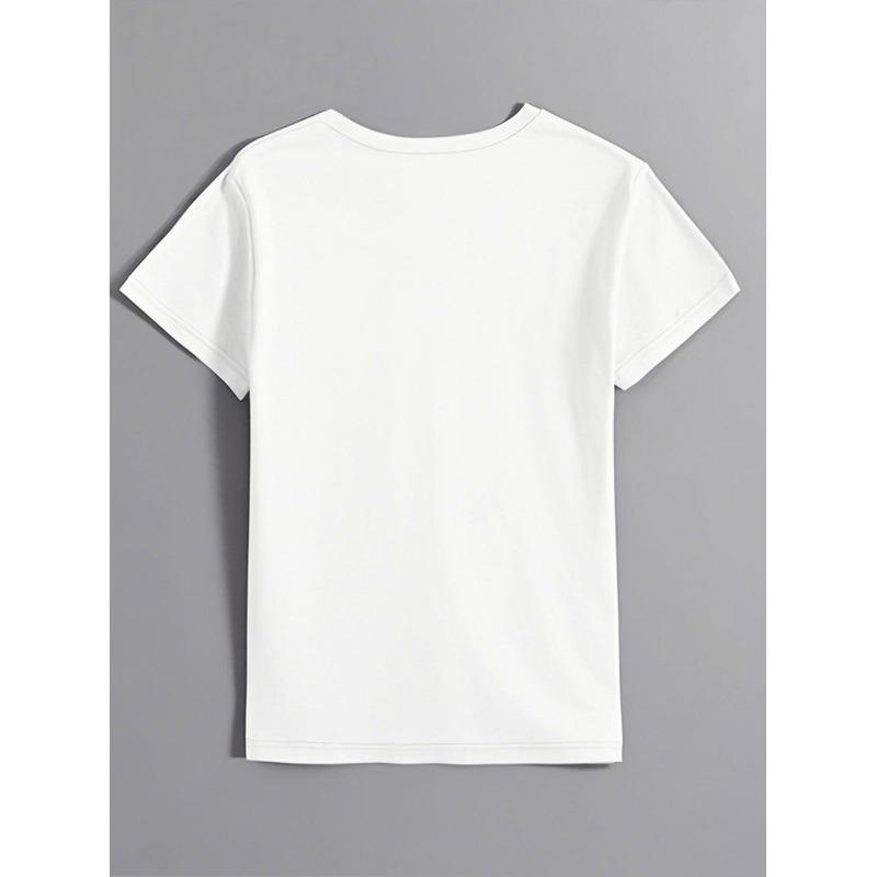 'S The Wall Album T-Shirt - Another Brick In The Wall Song Lyrics Print, Iconic Logo Design, Casual Fit Short Sleeve Tee For Concerts & Casual Attire